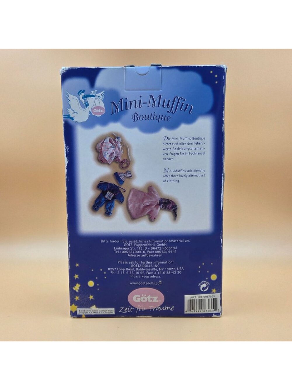 Götz Mini Muffin Winnie the Pooh Disney Theme Park Exclusive German Doll - Picture 3 of 16